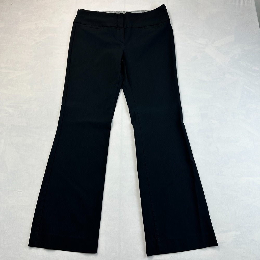 Matty M Dress Pants Womens Size 8 Black Flare Leg Mid Rise Formal Office Wear